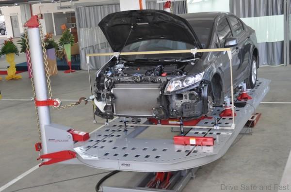One of the Aligner Bays at Macinda Auto Body and Paint Centre