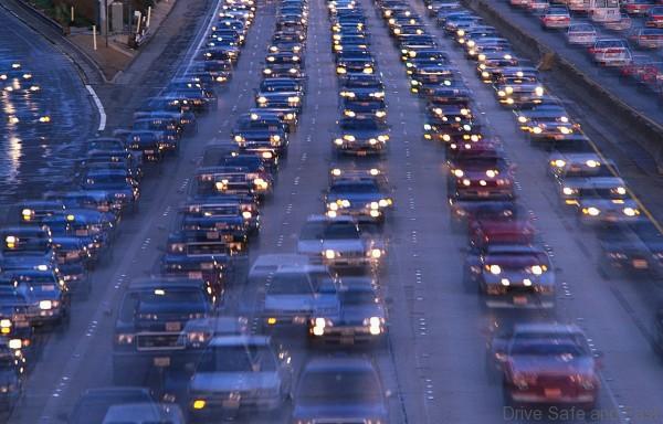 Traffic on Freeway March 1999 Los Angeles, California, USA