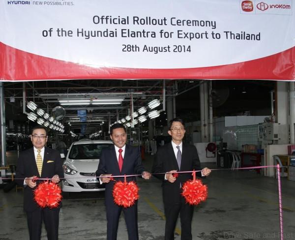 Ribbon Cutting Ceremony - L-R Hideki Yanagisawa, Rizal Jailan, HK Kim