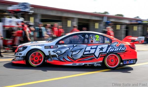 Garth Tander and Warren Luff - Qualifying - 2014 Wilson Security Sandown 500 - Pits Face
