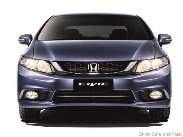 Honda New Civic with newly enhanced front grille design and lower grille assembly.