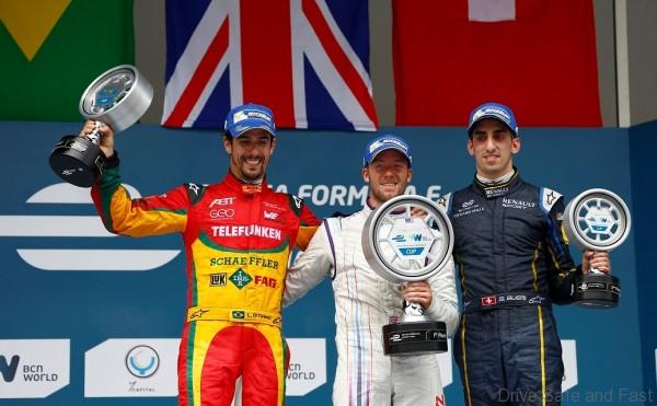 FIA FORMULA E CHAMPIONSHIP - PUTRAJAYA EPRIX - 22/11/2014 - PHOTO MICHELIN - DI GRASSI - SAM BIRD - SEBASTIEN BUEMI