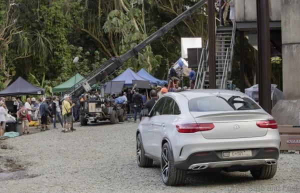 Das neue Mercedes-Benz GLE Coupé am Set von Jurassic World. // The all-new Mercedes-Benz GLE Coupé on location at the set of Jurassic World.