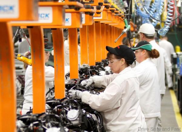 Engine assembly on the newest line at the Anna Engine Plant.