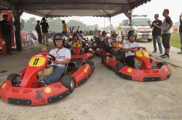 Contest winners could choose to go on the go-karts at the event