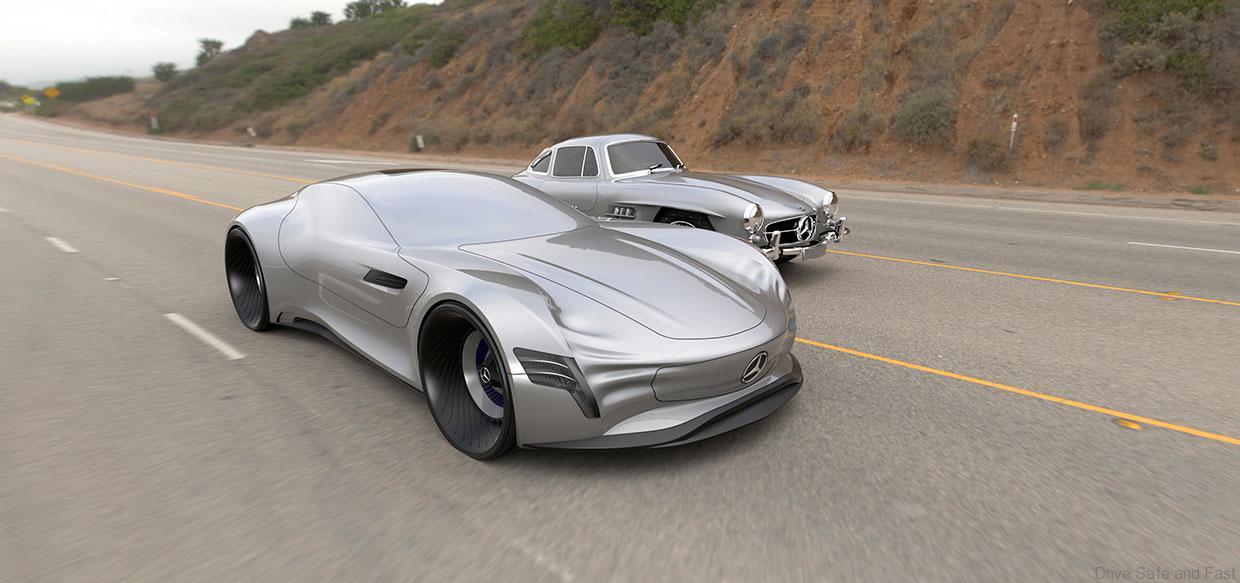 Design Student Creates Windowless Merc SL Gullwing Concept
