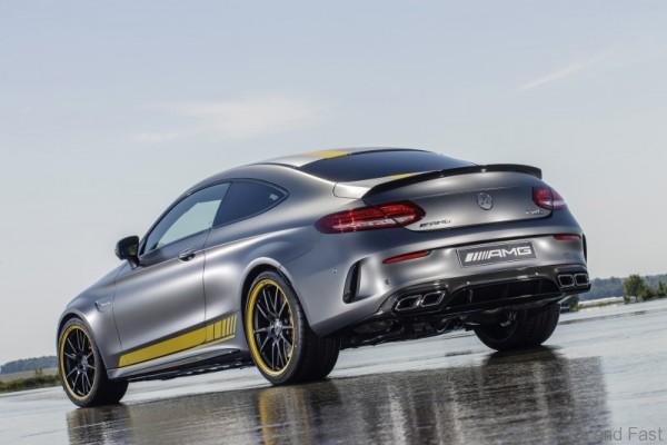Special Model Mercedes-AMG C 63 Coupé Edition 1, designo Magno Selenite Grey with yellow film coating