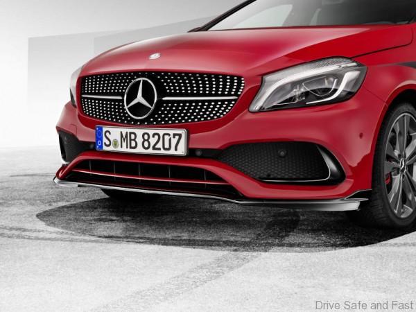 W176 Mopf AMGLine Anbauteile Detail Frontspoiler