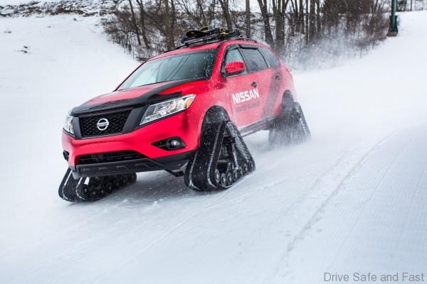 CHICAGO (Feb. 9, 2016) - There's winter, then there's Warrior Winter. Snowfall, ice, drifts - conditions that challenge even the most capable of all-wheel drive vehicles. But not these aggressive Nissan models. In celebration of the Chicago Auto Show, Nissan is giving three of its popular crossovers a little competitive edge - creating one-off versions of its popular Pathfinder, Murano and Rogue equipped with sets of heavy-duty snow tracks. The three custom Nissan "Winter Warrior" crossovers are ready to tackle even the record-breaking snowfalls experienced by many parts of the country already this year.
