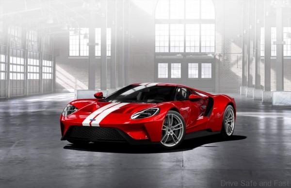 Liquid-Red-Ford-GT-Frozen-White-Stripe-front-three-quarter