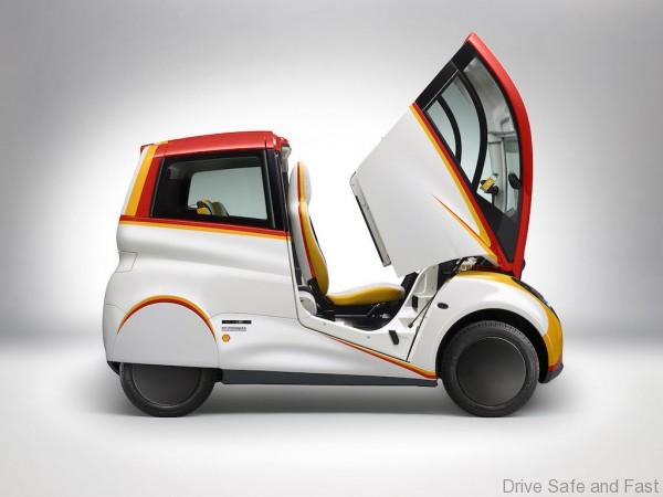Shell Concept Car_Profile, Door Up *Do use for Advertising purposes, STRICTLY BTL useage ONLY, unless agreed with client & photographer. Please credit Shell/Justin Leighton