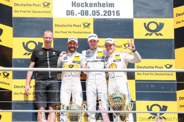 Motorsports / DTM: german touring cars championship - 1. race Hockenheimring, GER, #16 Timo Glock (GER, BMW Team RMG, BMW M4 DTM), #3 Paul di Resta (SCO, Mercedes-AMG DTM Team HWA, Mercedes-AMG C 63 DTM), #18 Augusto Farfus (BRA, BMW Team MTEK, BMW M4 DTM)
