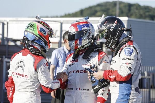 LOPEZ José Maria (arg) Citroen C Elysee team Citroen TOTAL WTCC portrait ambiance MULLER Yvan (fra) Citroen C Elysee team Citroen TOTAL WTCC portrait ambiance during the 2016 FIA WTCC World Touring Car Championship race at Motegi from September 2 to 4 Japan - Photo Francois Flamand / DPPI