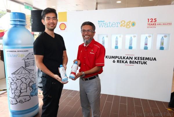 Image 1 - Cheeming Boey (left) and Shairan Huzani Husain (right) at the launch of limited edition Select water2go