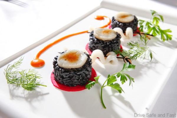 senja-carnaroli-squid-ink-risotto-with-hokkaido-scallops-medallion-and-bottarga