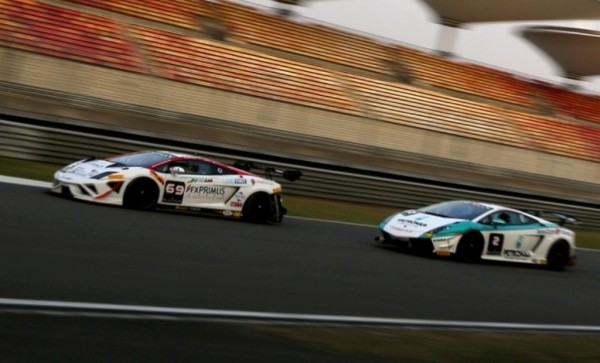 Car Number 2 in Hot Pursuit of Car Number 69 at Shanghai International Circuit
