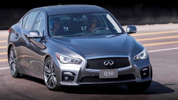 Infiniti Red Bull Racing driver Sebastian Vettel attends media event with Infiniti Q50 car in Abu Dhabi