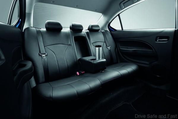 Attrage SE interior legroom (back)