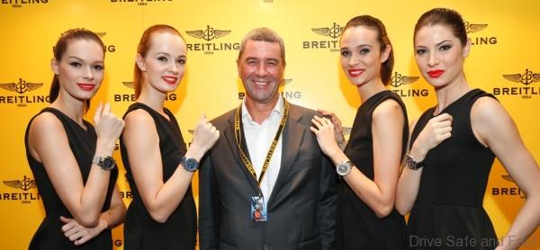 Mr Stuart Motson with Breitling models