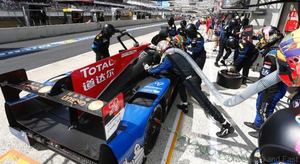 33 CHENG David (USA) TUNG Ho Pin (NLD) FONG Adderly (CAN) Ligier JSP2 HPD Lmp2 team Oak Racing Team Asia , action pit stop during the 2014 the 24 Hours of Le Mans from June 13th to the 15th 2014, at Le Mans circuit, France. Photo Florent Gooden / DPPI