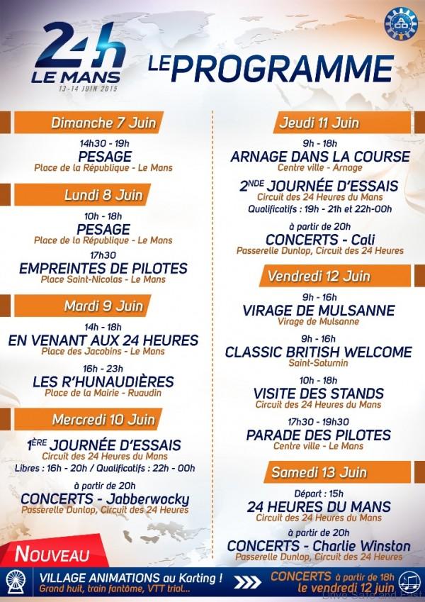 Le Mans_programme_24_heures_2015