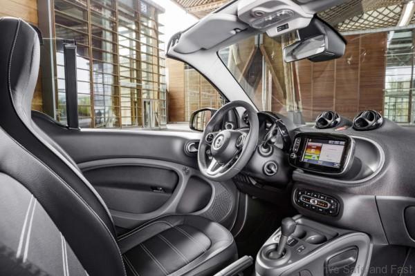 smart fortwo cabrio, prime, black to yellow / titania grey matt