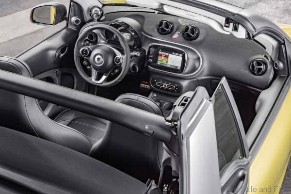 smart fortwo cabrio, prime, black to yellow / titania grey matt