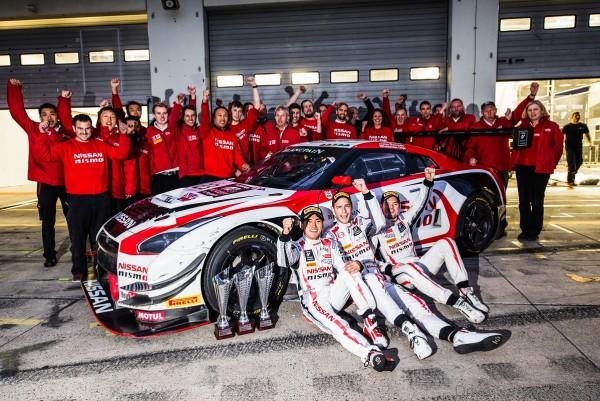 NÜRBURGRING, Germany (Sept. 20, 2015) – The #23 Nissan GT-R NISMO GT3 line-up of Alex Buncombe (GB), Katsumasa Chiyo (JAP) and Wolfgang Reip (BEL) has won the Blancpain Endurance PRO Driver’s Championship. Third place in a nail-biting, season-closing race at the Nürburgring in Germany sealed the title win for Nissan after a season of hard racing in what is accepted to be the biggest GT championship in the world.