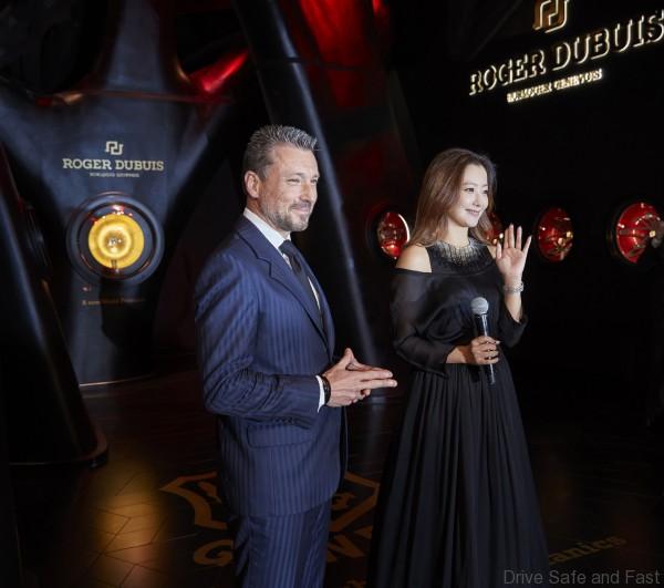 Ms Hee Seon shares her passion for Roger Dubuis with Mr Jean-Marc PontrouC¦º, CEO of Roger Dubuis