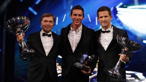 Sebastien Ogier and Julien Ingrassia with Jost Capito, portrait during the FIA Prize Giving 2015 on December 4th 2015, at Paris, France. Photo Jean Michel Le Meur / DPPI