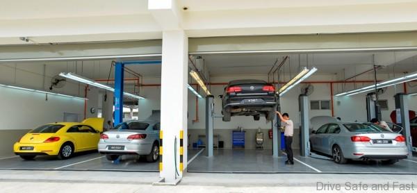 A total of 3 floors dedicated to aftersales with 20 work bays