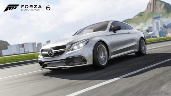 Das Mercedes-AMG C 63 Coupé, Mittelpunkt der Rennsportsimulation „Forza Motorsport 6“ // Mercedes-AMG C 63 Coupé, centrepiece of the racing simulation game “Forza Motorsport 6”