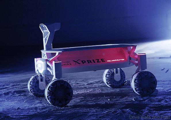 MISSION TO THE MOON Audi lunar quattro Battery under a solar panel – The vehicle supplies itself with energy.