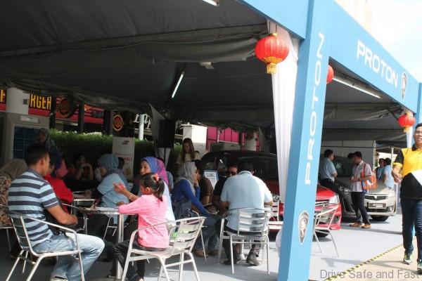 customers at the booth