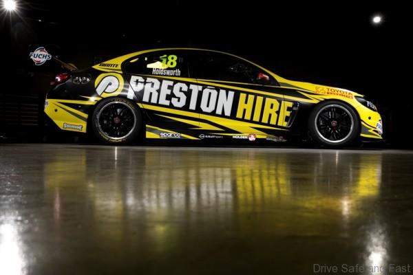 Australia's newest V8 Supercar team Preston Hire Racing. The new team is owned by businessman Charlie Schwerkolt, and will be driven by Lee Holdsworth.  February 19, 2016.
