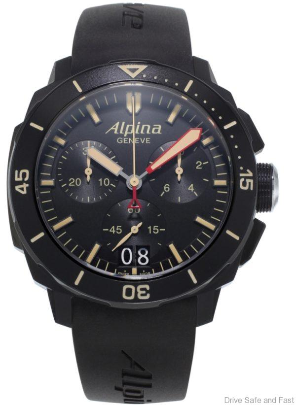 Alpina Seastrong Diver 300 Black Chronograph Big Date 2