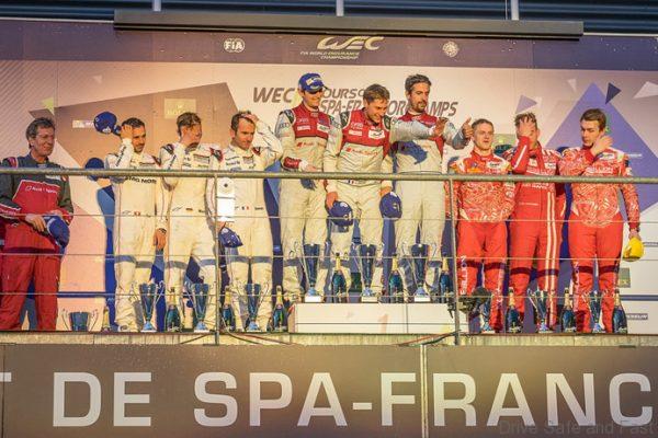 The LMP 1 Podium at the WEC 6 Hours of Spa - Circuit de Spa-Francorchamps - Spa - Belgium