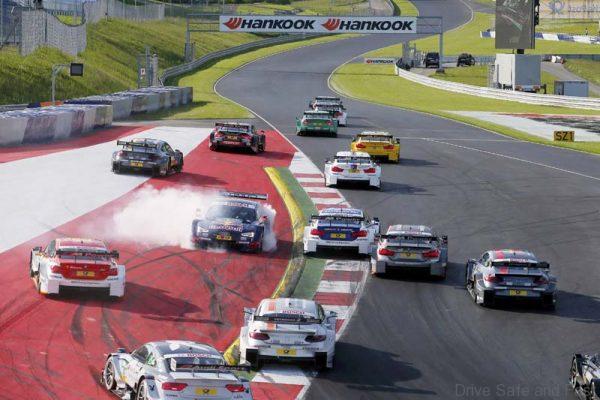 Start of the race, 5 Mattias Ekström (SWE, Audi Sport Team Abt Sportsline, Audi RS5 DTM) spinning, DTM 2016, round 2, race 1, Red Bull Ring (AUT), 20. - 22. May 2016