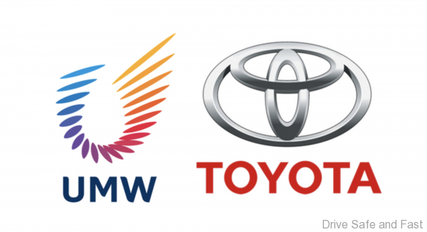 UMW and Toyota logo next to each other on white background