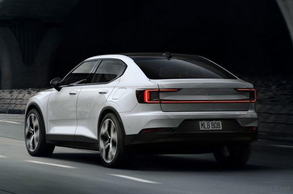 Polestar 2 EV white rear