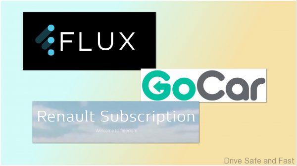Flux, Renault subcription, gocar
