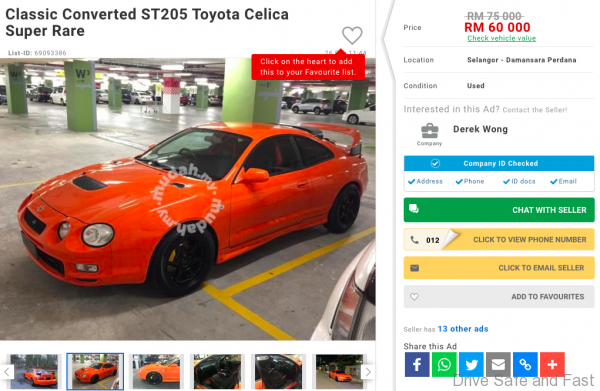 Toyota GT-Four Celica ST205 used buy