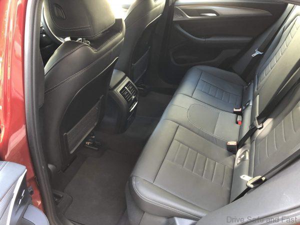 BMW X4 xDrive30i M Sport rear passenger seats
