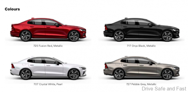 Volvo S60 T8 colour choice