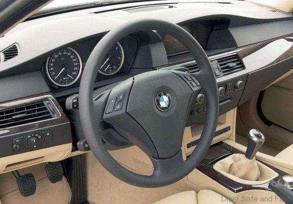 2005 BMW 5 Series E60 Used Diesel Review steering wheel