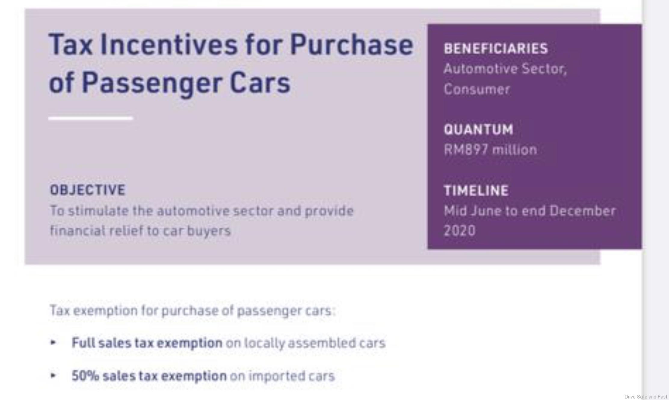 Sales Tax Exemption For Ckd 100 And Cbu Cars 50