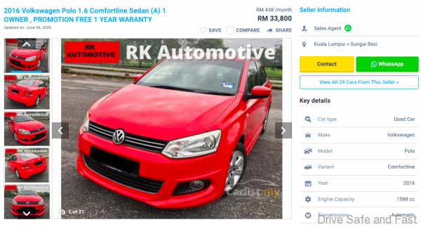 Volkswagen Polo 1.6 Comfortline used buy classifieds