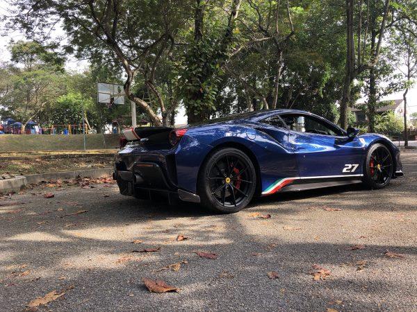 Ferrari 488 Pista Piloti Test Drive_side view