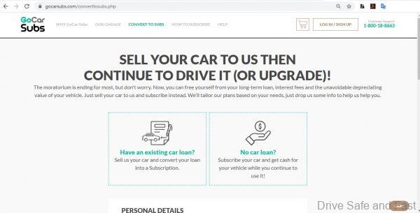 GoCar subscription conversion process