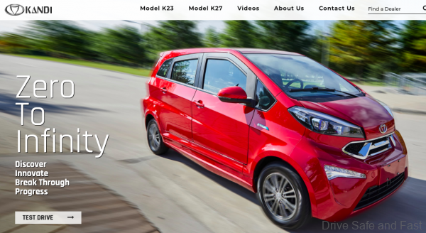 Kandi K27 Electric Car website